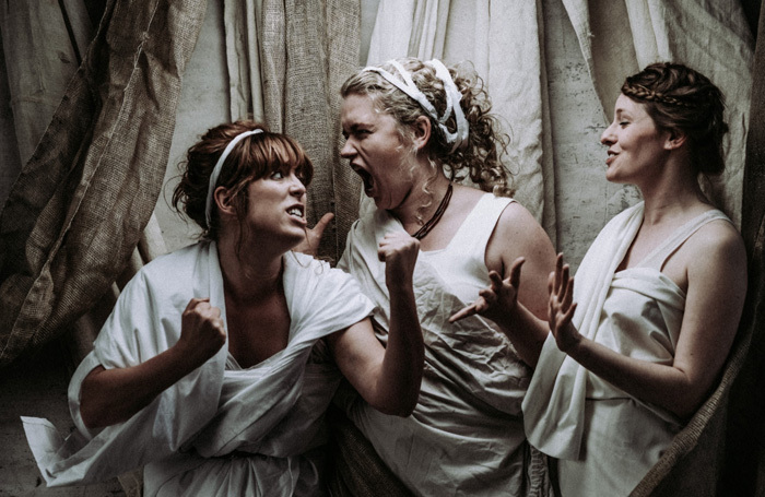 The cast of Womans (Like Romans But With a ‘W’) at Vaults, London