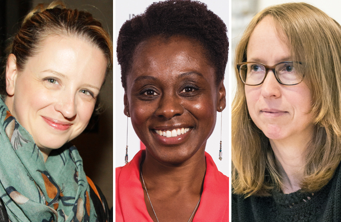 Playwright Laura Wade, Natasha Gordon and Anne Washburn. Photos: Helen Murray/Alex Brenner/Marc Brenner