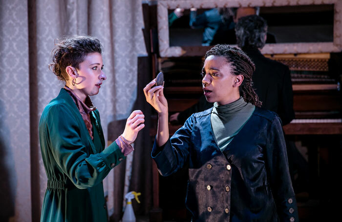 Sophie Steer and Janet Etuk in Dinomania at New Diorama Theatre. Photo: The Other Richard