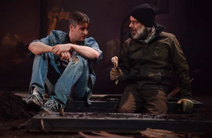 Liam Heslin and John O'Dowd in A Skull in Connemara at Oldham Coliseum Theatre