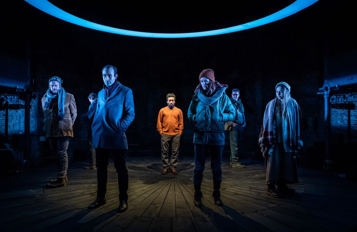The cast of Shipwreck at the Almeida Theatre, London. Photo: Marc Brenner