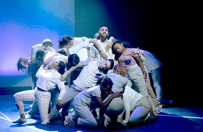 The cast of 100% Chance of Rain at Chickenshed. Photo: Daniel Beacock