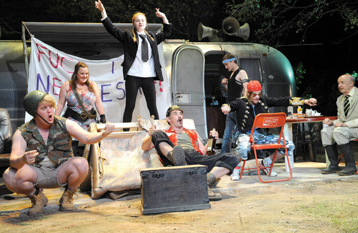 Jerusalem at London's Royal Court in 2009. The production won Oliviers for best actor (Mark Rylance) and best design (Ultz) but failed to win best play. Photo: Tristram Kenton