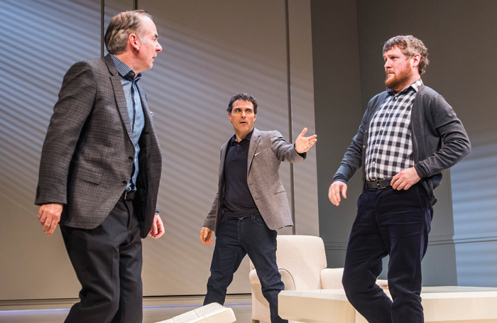Paul Ritter, Rufus Sewell and Tim Key in Yasmina Reza’s entertaining and thought-provoking play Art at the Old Vic in 2016. Photo: Tristram Kenton