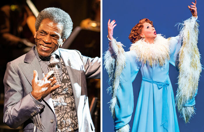 André De Shields in Hadestown (photo: Helen Maybanks) and Bonnie Langford in 42nd Street