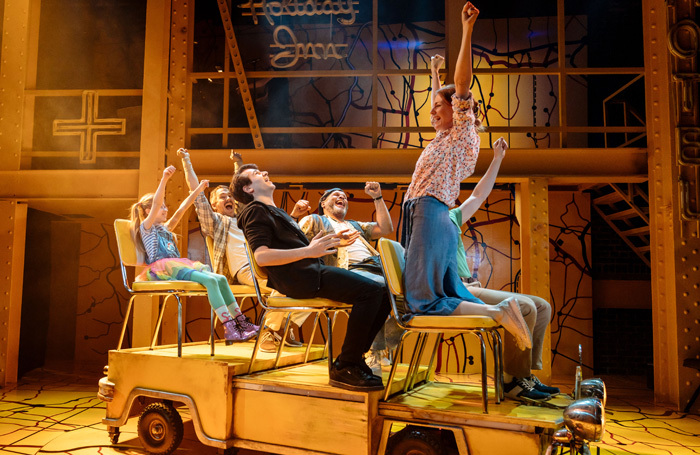 The cast of Little Miss Sunshine at Arcola Theatre, London. Photo: Manuel Harlan