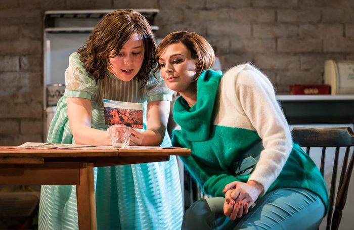 Liv Hill and Katherine Kingsley in Top Girls at National Theatre, London. Photo: Johan Persson