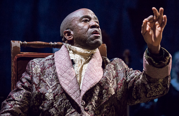 Lucian Msamati as Salieri in the National Theatre’s Amadeus. Photo: Marc Brenner