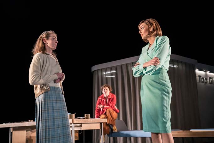 Roisin Rae, Liv Hill and Katherine Kingsley in Top Girls. Photo: Johan Persson