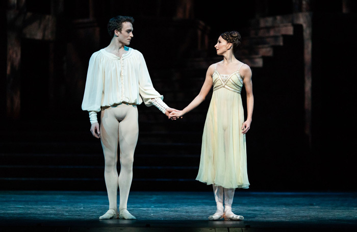 Matthew Ball and Lauren Cuthbertson in Romeo and Juliet at Royal Opera House, London. Photo: Helen Maybanks