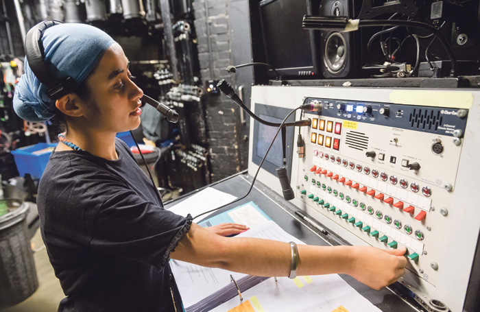 Stage manager at work. Photo: Alex Brenner