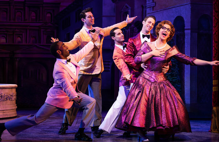 Santino Fontana and the company of Tootsie. Photo: Matthew Murphy