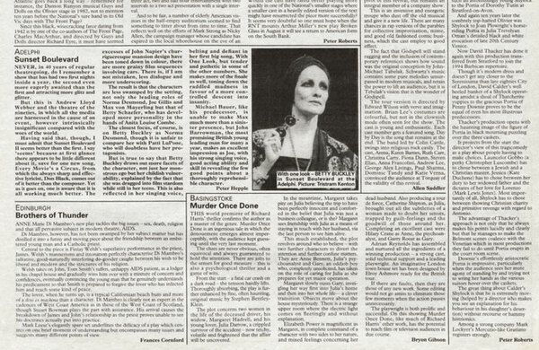 How we reported Sunset Boulevard's (second) opening night in the West End – 25 years ago in The Stage