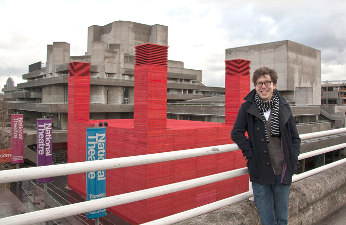 Ben Power outside the National's Temporary Theatre in 2016. Photo: Clare Nicholson