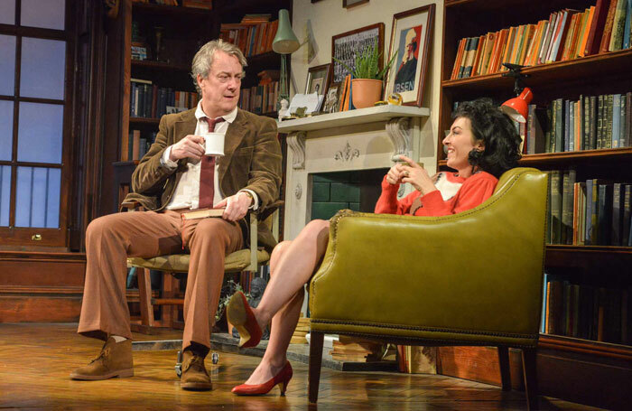Stephen Tompkinson and Jessica Johnson in Educating Rita at Theatre by the Lake. Photo: Robert Day