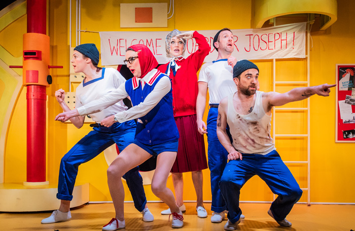 The cast of HMS Pinafore at King's Head Theatre, London. Photo: Robert Workman