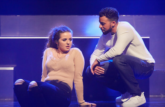 Gabrielle Creevy and Aaron Anthony in Lose Yourself at Sherman Theatre, Cardiff. Photo: Mark Douet