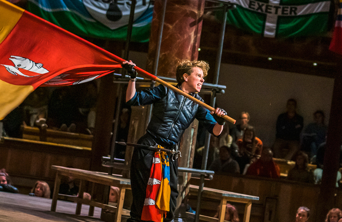 Michelle Terry in Henry IV Part 1, or Hotspur at Shakespeare's Globe. Photo: Tristram Kenton