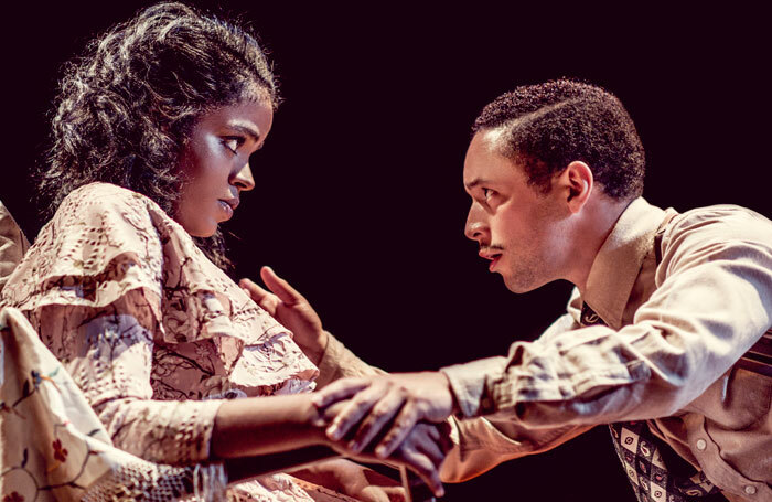 Naima Swaleh and Michael Abubakar in The Glass Menagerie at Watford Palace Theatre. Photo: idil Sukan