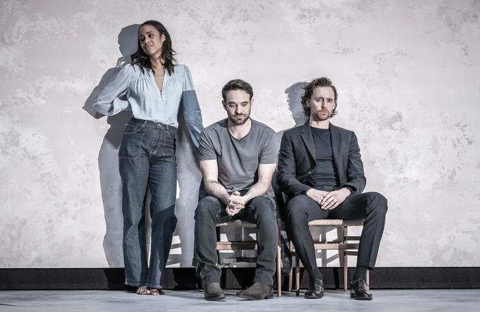 Zawe Ashton, Charlie Cox and Tom Hiddleston in Betrayal – a show with a minimalist set designed by Soutra Gilmour. "A minimalist space is as much a character as any filled-to-the-brim room. And therefore needs a designer," says Grace Smart