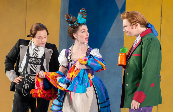 Hanna Hipp, Flora Macdonald and Benjamin Lewis in Fantasio at Garsington Opera. Photo:  John Snelling