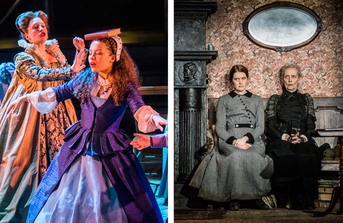 Emilia (left) is playing at London's Vaudeville Theatre, which in 1912 hosted Githa Sowerby’s Rutherford and Son (right, in the National Theatre's current production). Photos: Tristram Kenton/Johan Persson