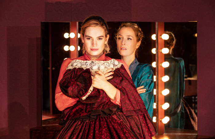 Lily James and Gillian Anderson in All About Eve at the Noel Coward Theatre. Photo: Jan Versweyveld