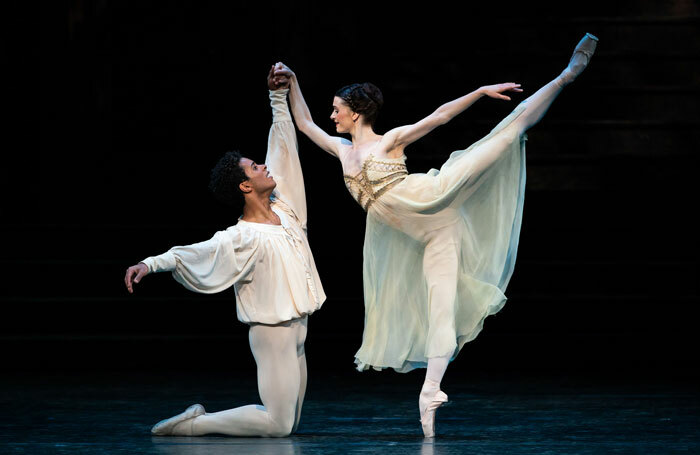 Marcelino Sambé and Anna Rose O'Sullivan in Romeo and Juliet at the Royal Opera House. Photo: Helen Maybanks