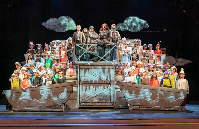 The cast of Noye's Fludd at Theatre Royal Stratford East. Photo: Marc Brenner