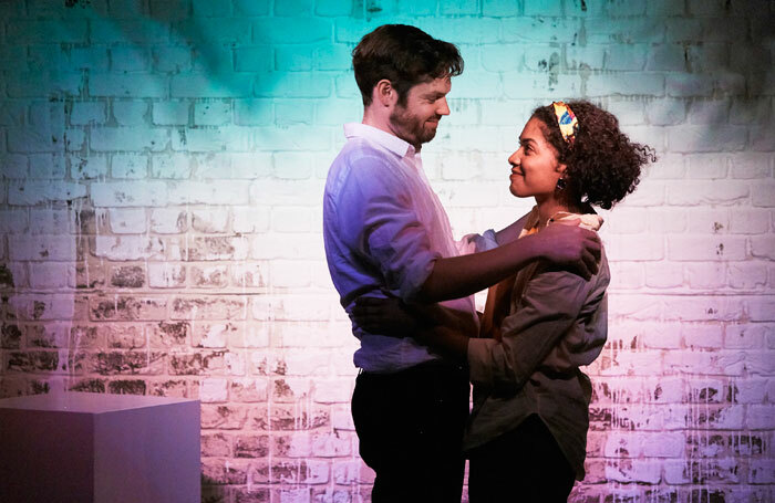 Gabriel Bisset-Smith and Rebekah Murrell in Whitewash at Soho Theatre, London. Photo: The Other Richard