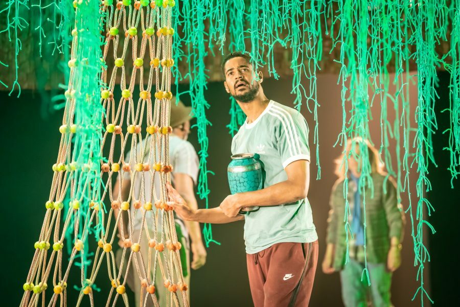 Alfred Enoch in Tree at Manchester International 
Festival. Photo: Marc Brenner