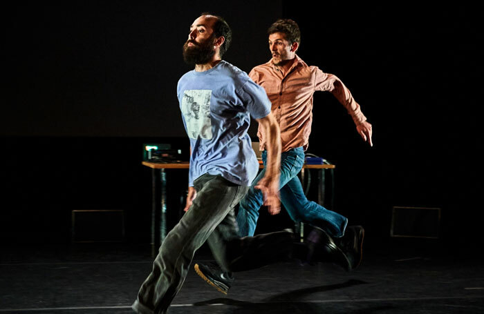 Nasi Voutsas and Bertrand Lesca in The End at Summerhall, Edinburgh. Photo: Alex Brenner