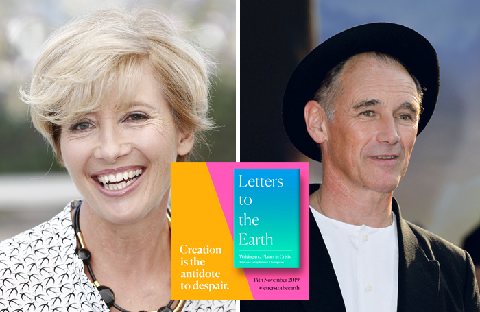 Emma Thompson and Mark Rylance are contributors to the anthology: Letter to the Earth. Photos: Shutterstock/Harper Collins