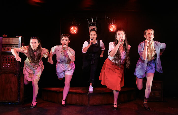 The cast of Tokyo Rose from Burnt Lemon Theatre at Underbelly Cowgate, Edinburgh