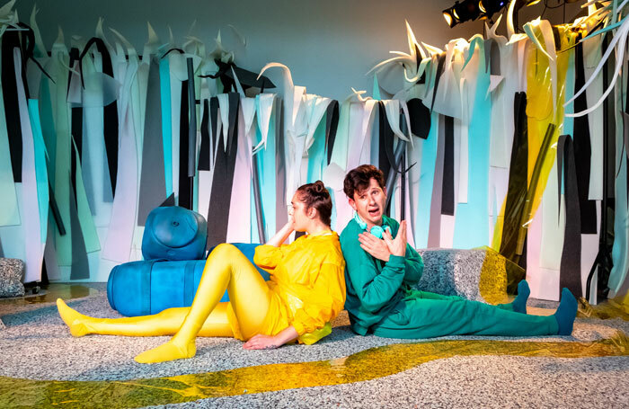 Lucy Bairstow and Finlay McGuigan in Slime at Pleasance Pop-up, Edinburgh. Photo: Jerome Whittingham