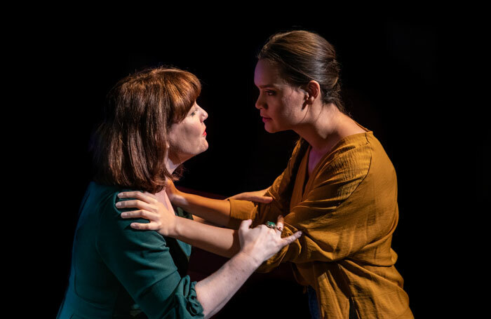 Caroline Faber and Acushla-Tara Kupe in Anahera at Finborough Theatre, London. Photo: Ali Wright