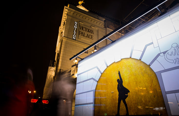 The Victoria Palace Theatre, home to Hamilton