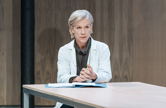 Juliet Stevenson in The Doctor – which uses inconsistent casting – at the Almeida. Photo: Manuel Harlan