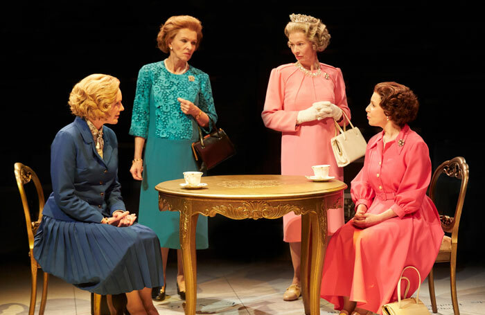 The cast of Handbagged at New Vic, Newcastle-under-Lyme. Photo: Mark Douet