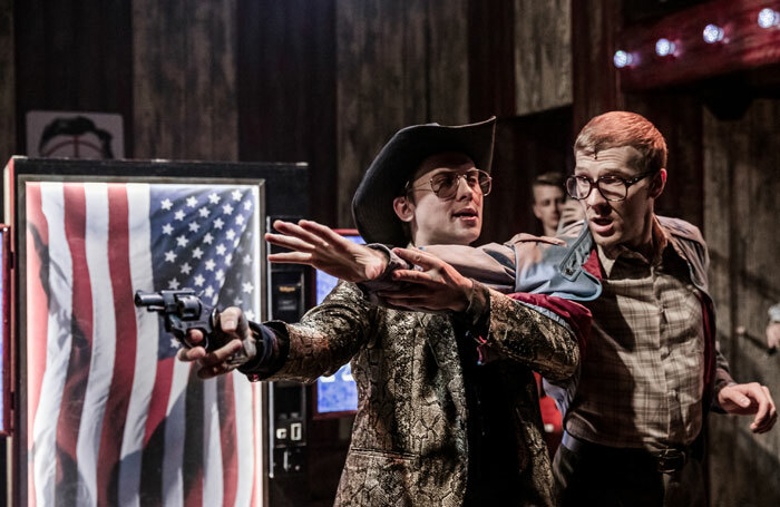 Joey Hickman and Jack Quarton in Assassins at the Watermill Theatre. Photo: Other Richard