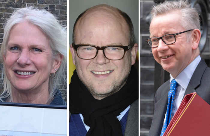 Ann Treneman, Toby Young and Michael Gove. Photos: Shutterstock
