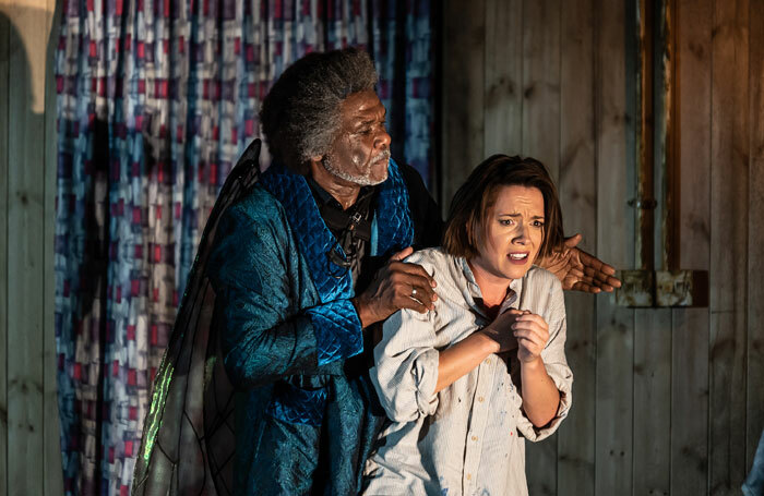 Willard White and Mary Bevan in Orpheus in the Underworld at London Coliseum. Photo: Clive Barda