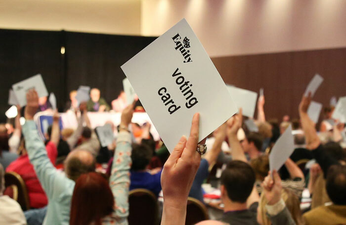 Equity members voting at the union's Annual Representative Conference. Photo: Phil Adams