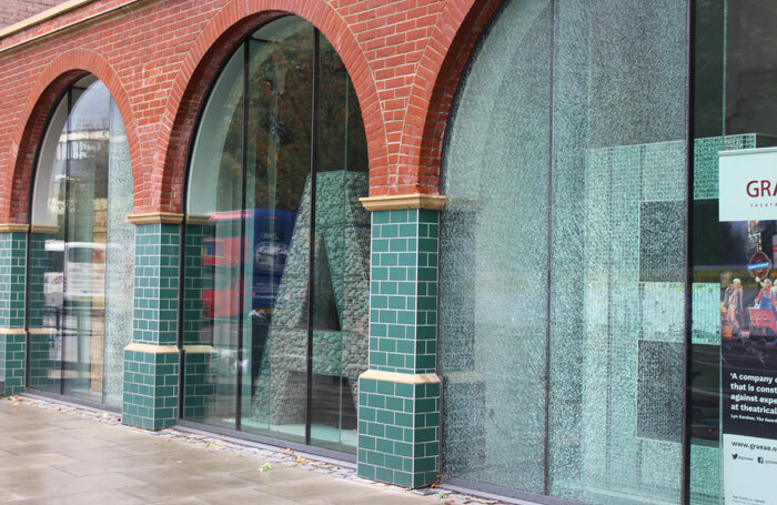 Vandals shattered the glass frontage of Graeae's London headquarters (left), leaving thousands of pounds' worth of damage