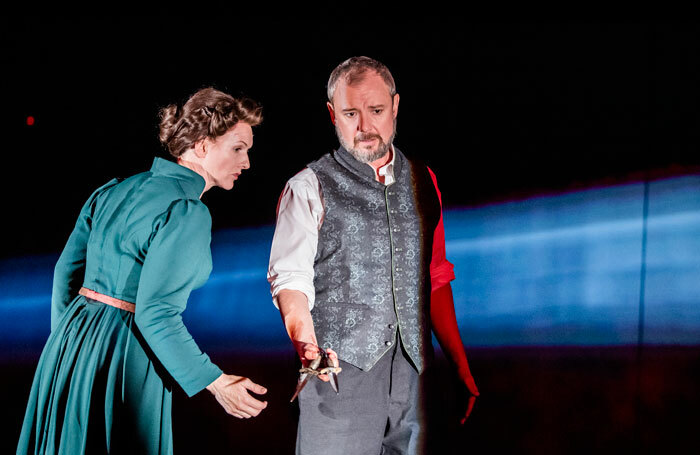 John Simm and Dervla Kirwan in Macbeth at Chichester Festival Theatre. Photo: Tristram Kenton