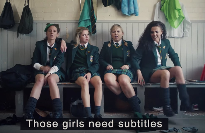 The Derry Girls in the Channel 4 video. Photo: YouTube/Channel 4
