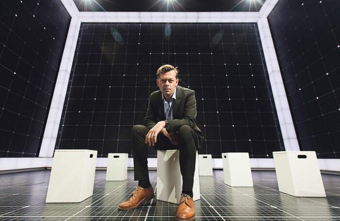 Writer Simon Stephens on the set of The Curious Incident of the Dog in the Night-Time. Photo: Alex Rumford