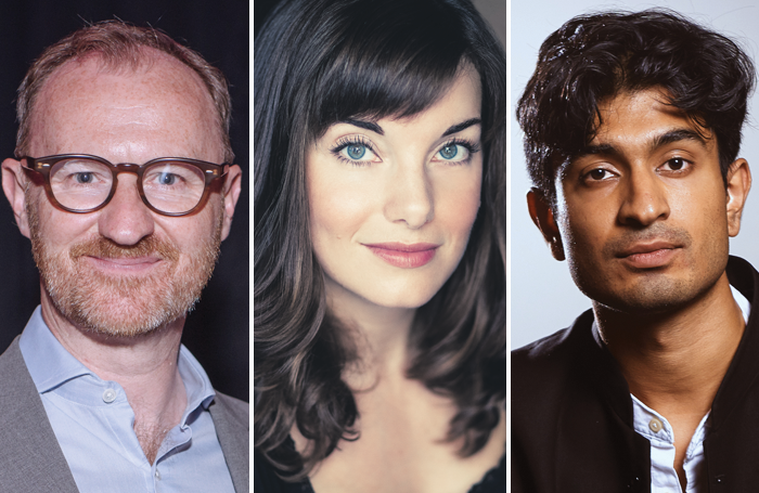 Mark Gatiss (photo: David Monteith-Hodge), Rebecca Trehearn and Atri Banerjee (photo: Alex Brenner) are among the nominees for the UK Theatre Awards 2019