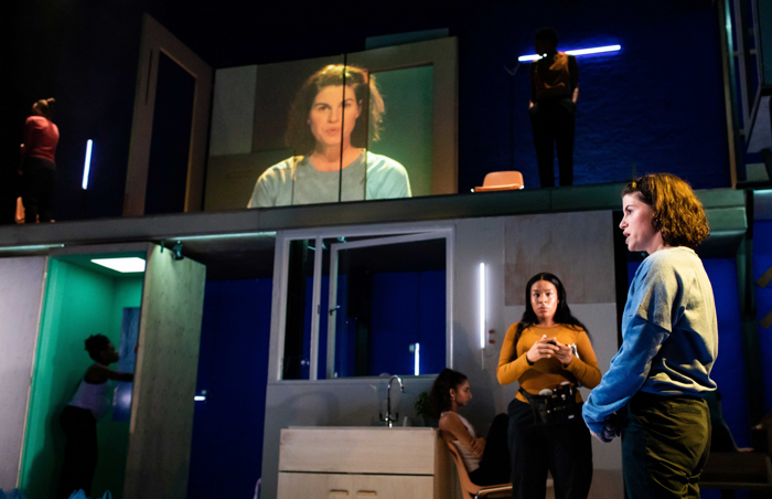 Jemima Rooper and the cast of [Blank] at the Donmar Warehouse. Photo: Helen Maybanks