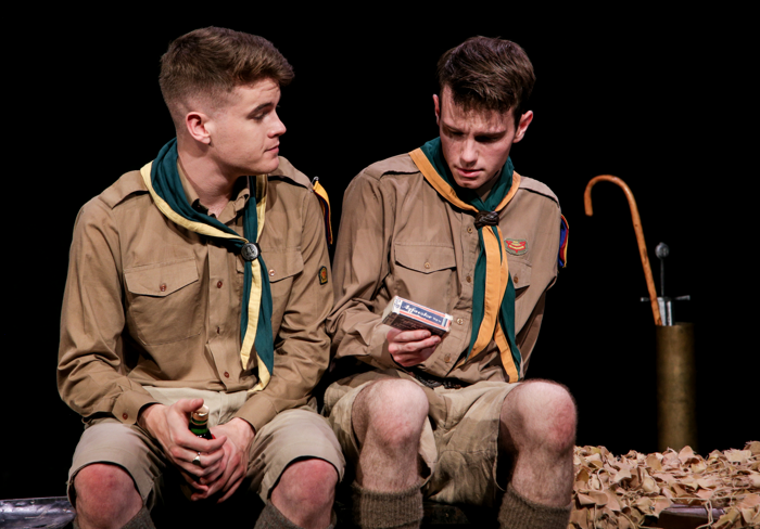 Charlie Mackay and Daniel Cornish in The Good Scout at Above the Stag, London. Photo: PBG Studios